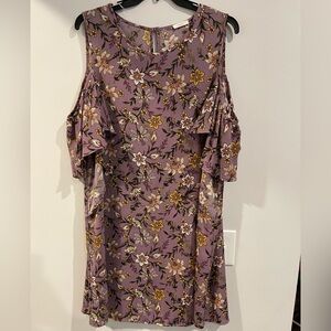 ODDY Floral Lavender and Yellow Dress